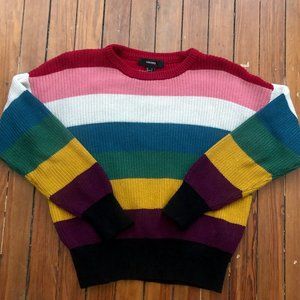 Forever 21 Rainbow Crewneck Sweater